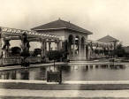 North View Pergola showing lily ponds