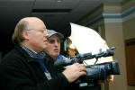 Camera man Randy Russell and Director Richard Luckin check the shot