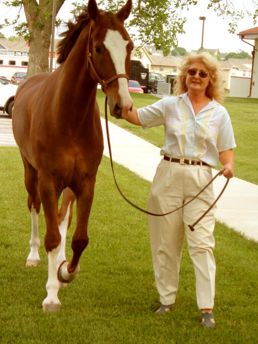 Robyn Walker with Champion Hackney horse Louie.