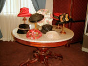 Display of several of Mrs. Combs’ beautiful hats.