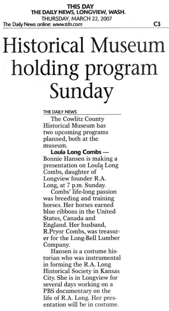 Historical Museum holding program Sunday