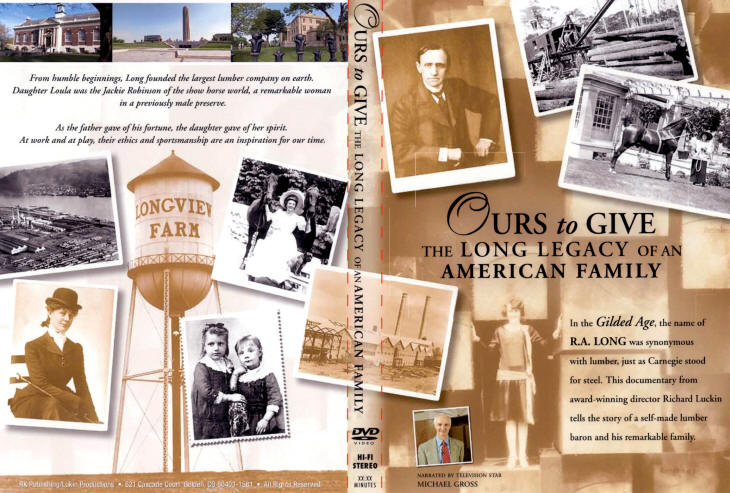 DVD case cover of "Ours to Give - The Long Legacy of an American Family"
