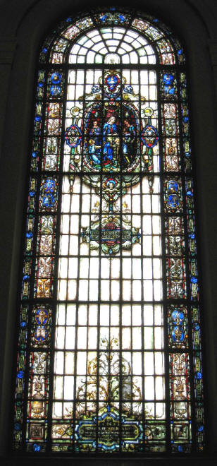 The window in the National City Christian Church dedicated to a woman.