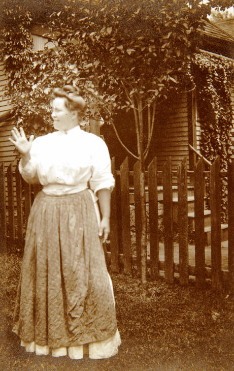 Photo of Mrs. Palmer, the lady who compiled the scrapbook