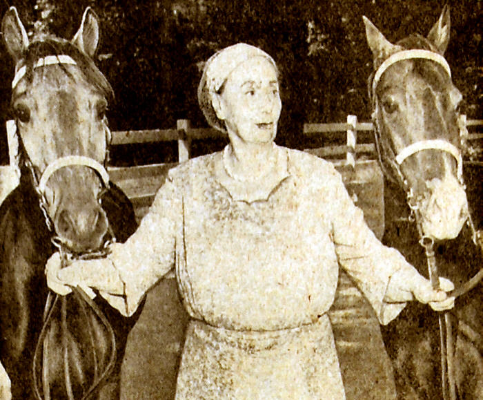 Loula with 2 Hackney Ponies